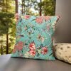 aqua color quilted cushion covers