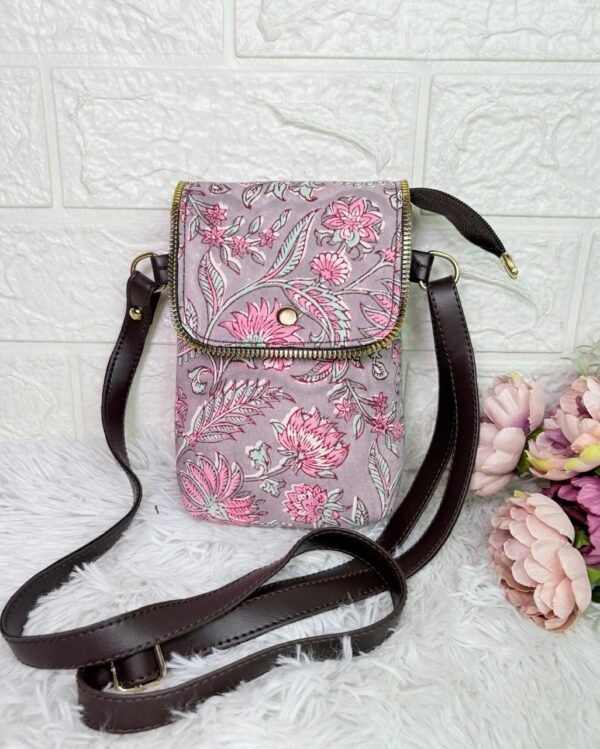 Floral Design Mobile Sling Bag