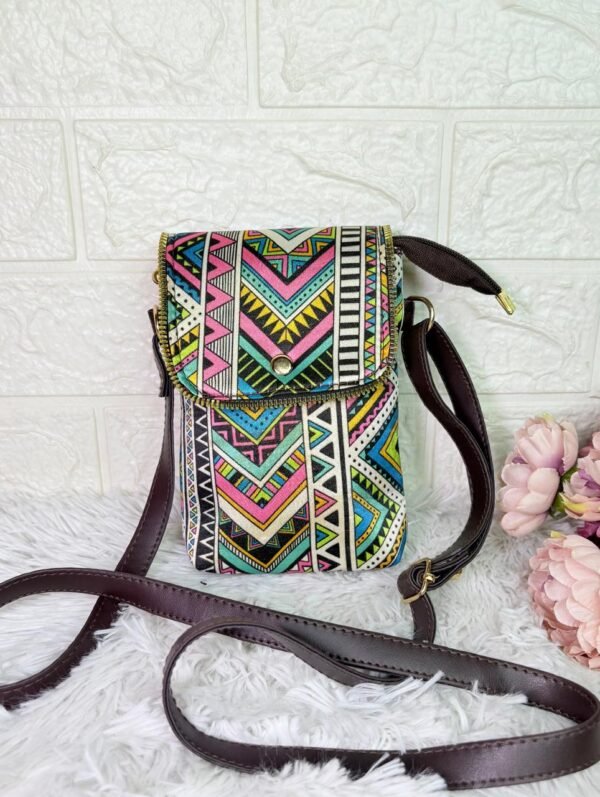 Triangle Mandala Mobile Sling Bag